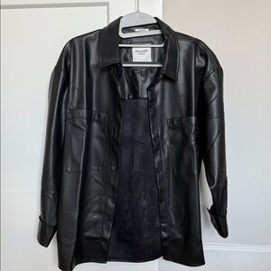 Abercrombie & Fitch Black Leather Jacket